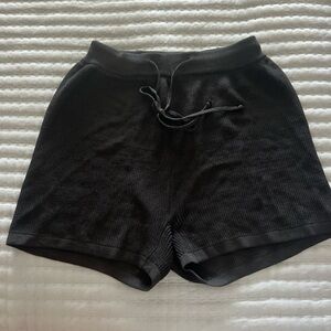 Black knit shorts